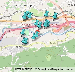 Mappa Frazione Les Iles, 11020 Pollein AO, Italia (0.772)
