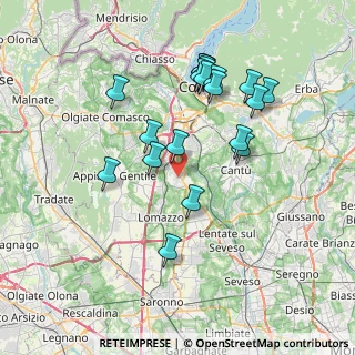 Mappa Via Indipendenza, 22073 Fino Mornasco CO, Italia (7.1985)