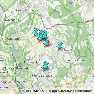 Mappa Via Guido Brighi, 22063 Cantù CO, Italia (1.10818)