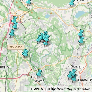 Mappa Via Guido Brighi, 22063 Cantù CO, Italia (5.127)