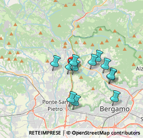 Mappa Via Sombreno, 24011 Almè BG, Italia (2.91333)