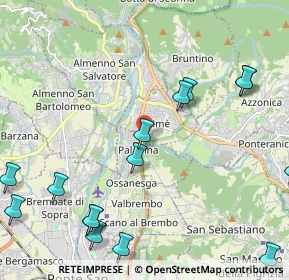 Mappa Via Sombreno, 24011 Almè BG, Italia (2.80733)