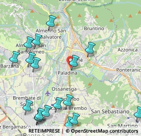 Mappa Via Sombreno, 24011 Almè BG, Italia (2.78167)