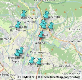 Mappa Via Sombreno, 24011 Almè BG, Italia (1.96538)