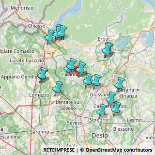 Mappa Via C. Pisacane, 22063 Cantù CO, Italia (7.15056)