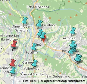 Mappa Via Mario Locatelli, 24011 Almè BG, Italia (2.53333)