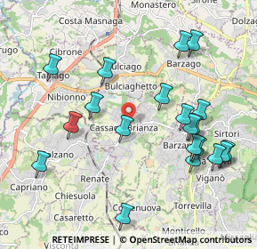 Mappa Via Duca Guido Visconti di Modrone, 23893 Cassago Brianza LC, Italia (2.174)