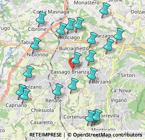 Mappa Via Duca Guido Visconti di Modrone, 23893 Cassago Brianza LC, Italia (2.196)