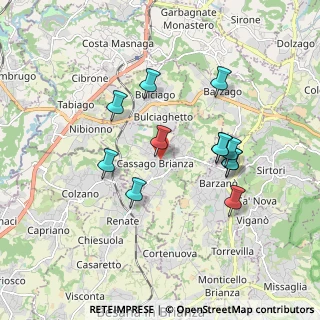 Mappa Via Rimembranze, 23893 Cassago Brianza LC, Italia (1.63583)