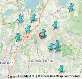 Mappa Via Duca Guido Visconti di Modrone, 23893 Cassago Brianza LC, Italia (3.70333)