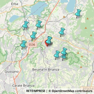 Mappa Via Rimembranze, 23893 Cassago Brianza LC, Italia (3.36545)