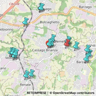 Mappa Via Rimembranze, 23893 Cassago Brianza LC, Italia (1.2805)