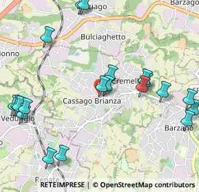 Mappa Via Duca Guido Visconti di Modrone, 23893 Cassago Brianza LC, Italia (1.2805)