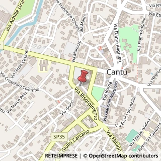 Mappa Via Camillo Benso Cavour, 27, 22063 Cantù, Como (Lombardia)