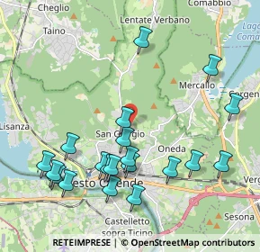 Mappa Via alla Piana, 21018 Sesto Calende VA, Italia (2.208)