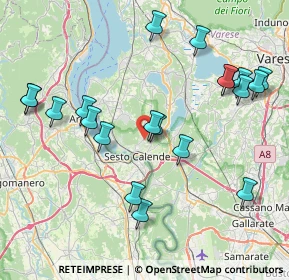 Mappa Via alla Piana, 21018 Sesto Calende VA, Italia (8.8335)