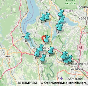 Mappa Via alla Piana, 21018 Sesto Calende VA, Italia (7.22)