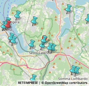 Mappa Via alla Piana, 21018 Sesto Calende VA, Italia (5.584)