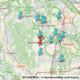 Mappa Via Salvo D'Acquisto, 22070 Appiano Gentile CO, Italia (3.72692)