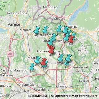 Mappa Via Salvo D'Acquisto, 22070 Appiano Gentile CO, Italia (6.059)