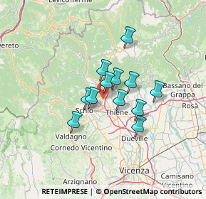 Mappa Via Garziere, 36013 Piovene Rocchette VI, Italia (8.98333)