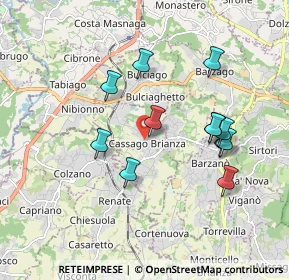 Mappa Vicolo Capagiolo, 23893 Cassago Brianza LC, Italia (1.71583)