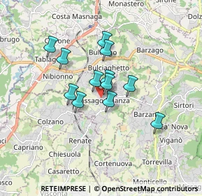 Mappa Vicolo Capagiolo, 23893 Cassago Brianza LC, Italia (1.23417)