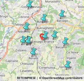 Mappa Vicolo Capagiolo, 23893 Cassago Brianza LC, Italia (1.87333)