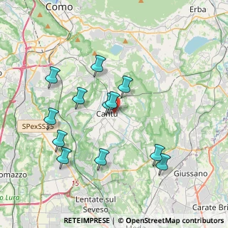 Mappa Via F. Filzi, 22063 Cantù CO, Italia (3.7225)