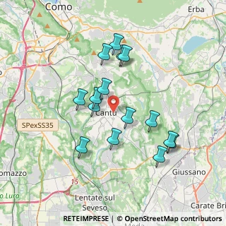 Mappa Via F. Filzi, 22063 Cantù CO, Italia (3.304)