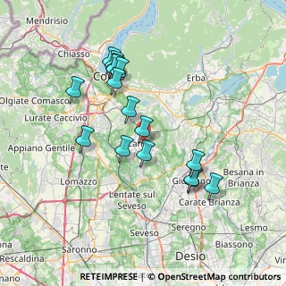 Mappa Via F. Filzi, 22063 Cantù CO, Italia (6.89)