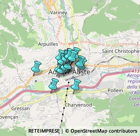 Mappa Rue Xavier de Maistre, 11100 Aosta AO, Italia (0.68053)