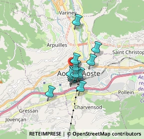 Mappa Via Martinet, 11100 Aosta AO, Italia (1.00692)