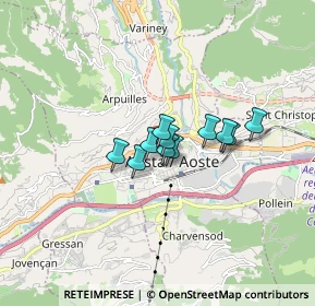 Mappa Via Martinet, 11100 Aosta AO, Italia (0.91182)