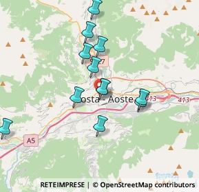 Mappa Via Martinet, 11100 Aosta AO, Italia (3.19667)