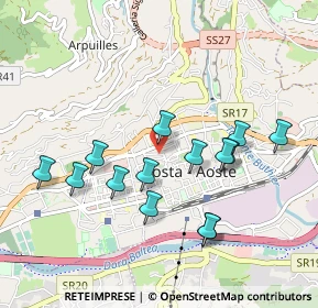 Mappa Via Martinet, 11100 Aosta AO, Italia (0.90929)