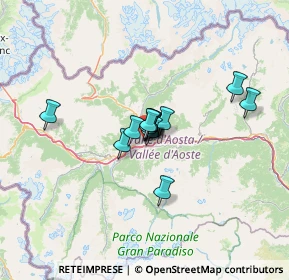 Mappa Via Martinet, 11100 Aosta AO, Italia (7.26615)