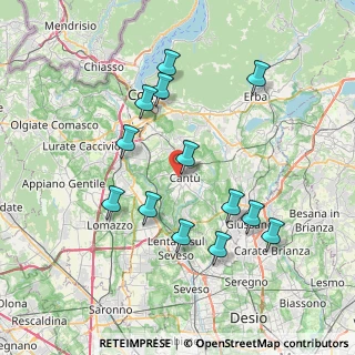 Mappa Via Colombo Cristoforo, 22063 Cantù CO, Italia (7.38385)