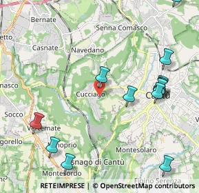 Mappa Via Spinada, 22060 Cucciago CO, Italia (2.53615)