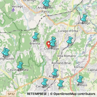 Mappa Via Giuseppe Garibaldi, 22044 Inverigo CO, Italia (2.84429)