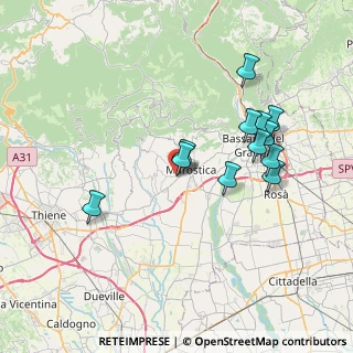 Mappa Via Tiziano Vecellio, 36063 Marostica VI, Italia (6.96833)