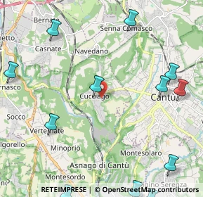 Mappa Via Lavandee, 22060 Cucciago CO, Italia (3.05)