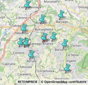 Mappa Piazza Visconti, 23893 Cassago Brianza LC, Italia (1.91583)