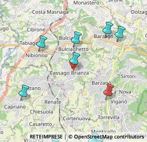 Mappa Piazza Visconti, 23893 Cassago Brianza LC, Italia (2.91182)
