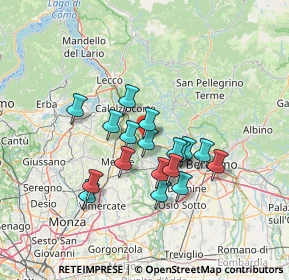 Mappa Strada Privata Residenza al Bosco, 24030 Caprino Bergamasco BG, Italia (10.96889)