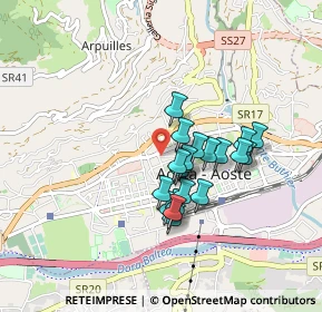 Mappa Via Gorret Abbè, 11100 Aosta AO, Italia (0.6605)