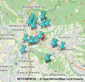 Mappa Via Monte Taddeo, 24011 Almé BG, Italia (1.497)