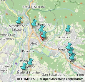 Mappa Via Monte Taddeo, 24011 Almè BG, Italia (2.25909)