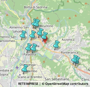 Mappa Via Monte Taddeo, 24011 Almé BG, Italia (1.755)