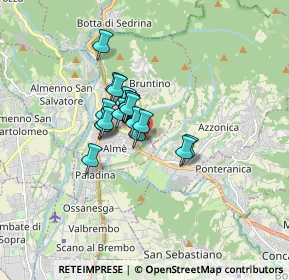 Mappa Via Monte Taddeo, 24011 Almé BG, Italia (1.013)